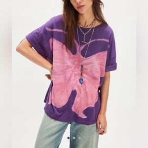 Free People x Ragabond Swan Gossip Painted tee